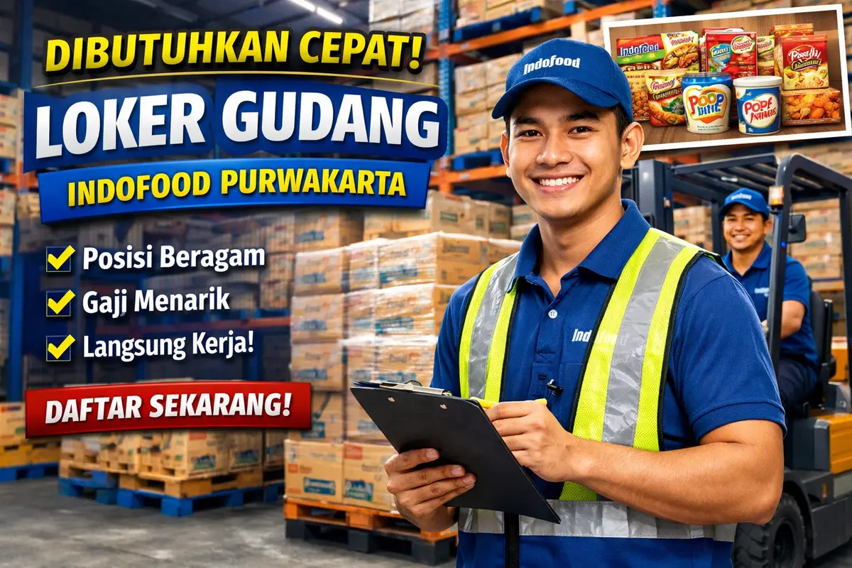 Segera Lamar! Loker Warehouse Indofood Purwakarta