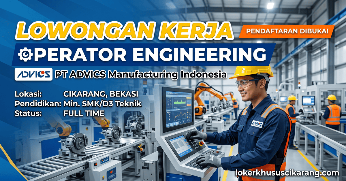 Lowongan Kerja Operator Engineering di PT ADVICS Manufacturing Indonesia